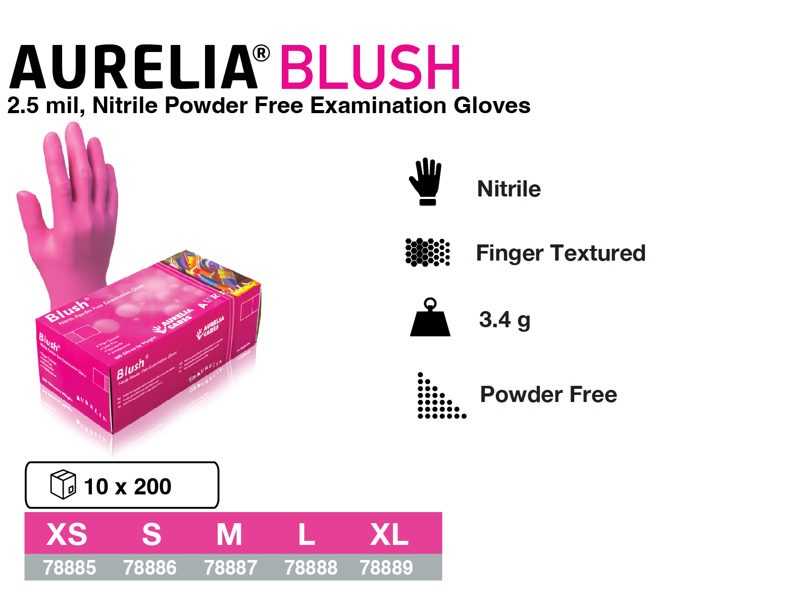 disposable pink glove no latex