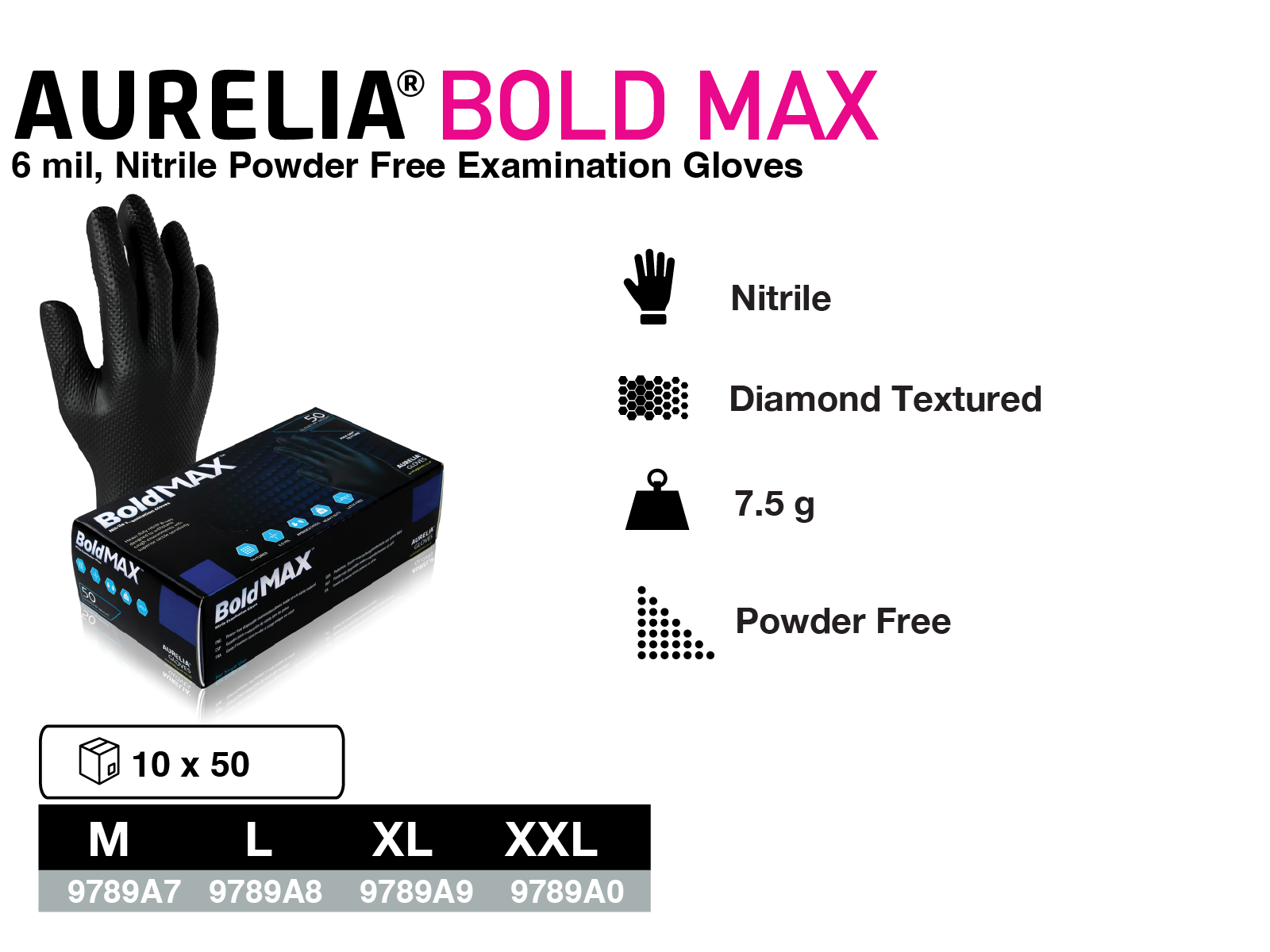 Aurelia Bold Max; black disposable gloves; health & safety; black latex free gloves; nitrile rubber gloves; nitrile gloves near ne; nitrile gloves medium; non latex gloves; medical gloves; black latex gloves; black nitrile gloves; powder free gloves; 