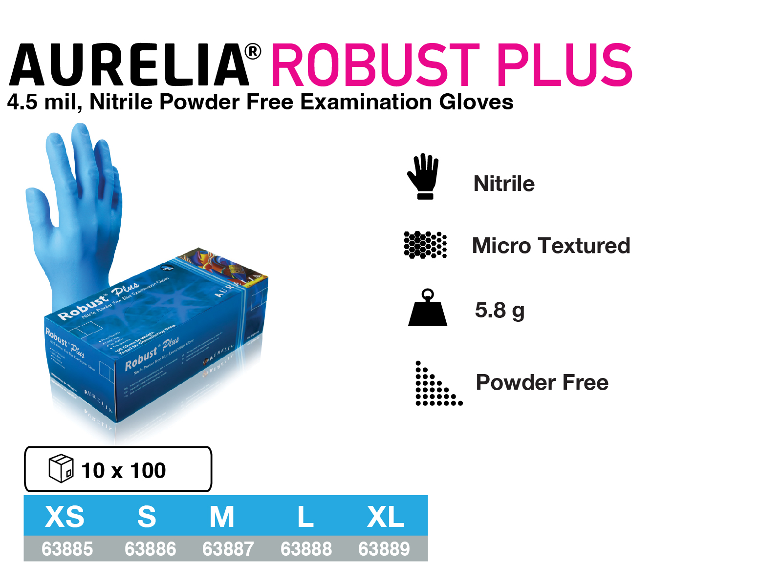 Robust disposable nitrile glove